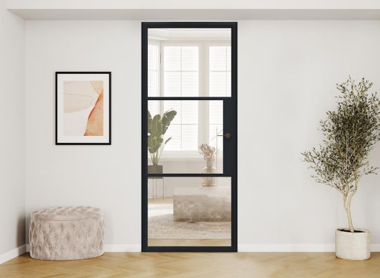 Aluspace 700mm x 2084mm Black Single Door