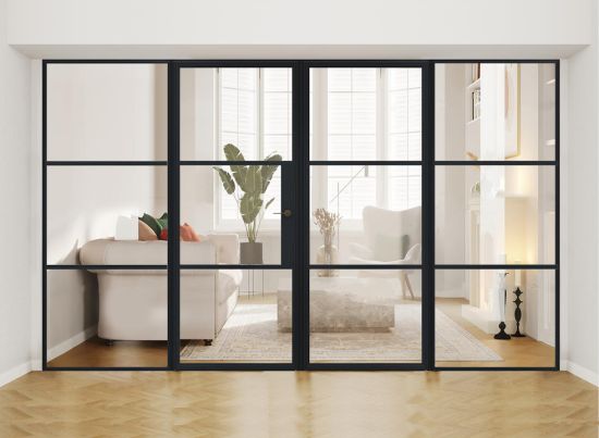 ALUSPACE 3.0m Black French Door - Bundle