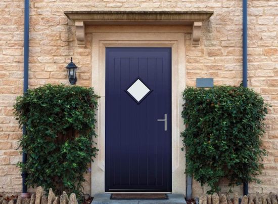 Abbey Diamond - Aluminium Cobalt Blue Front Door