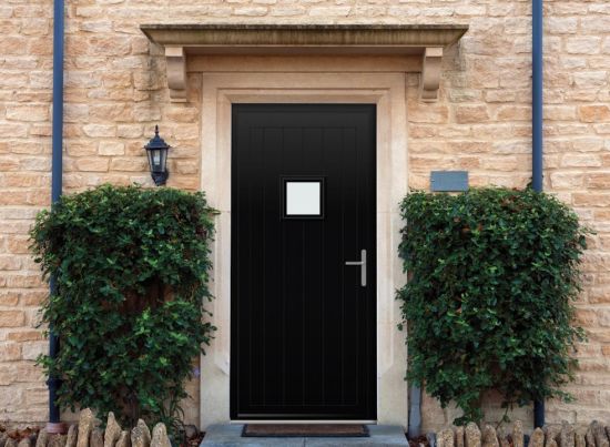 Abbey Square - Aluminium Black Front Door