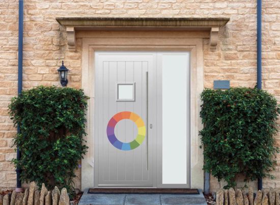 Abbey Square - Aluminium Custom Colour Front Door - With Sidelight