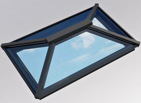 Contemporary Roof Lantern 1m x 1.5m Grey/White