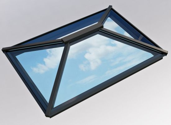 Contemporary Roof Lantern 1.5m x 2m Grey