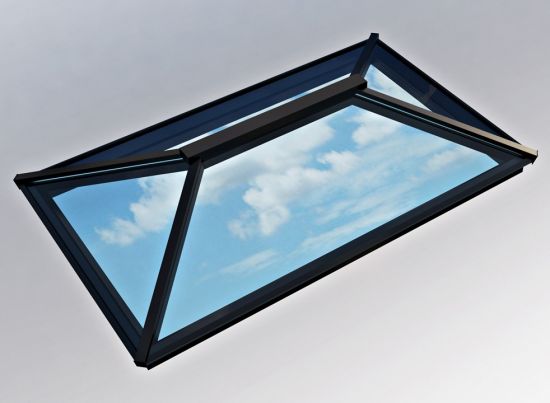 Contemporary Roof Lantern 1.5m x 2.5m Black