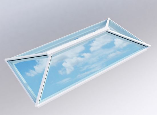 Contemporary Roof Lantern 1.5m x 3m White