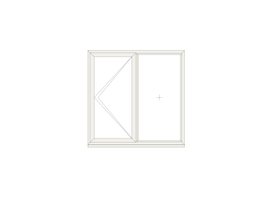 White Double Casement Window 1200mm x 1200mm