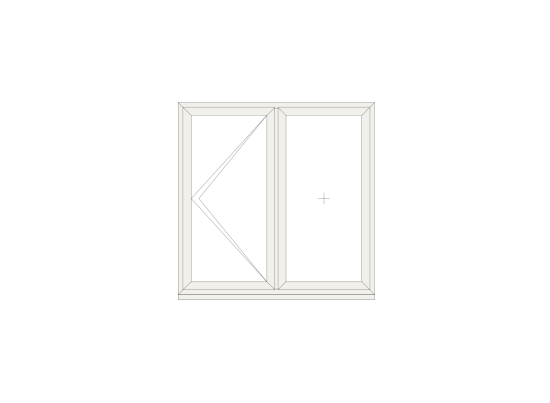 White Double Casement Window 1200mm x 1200mm