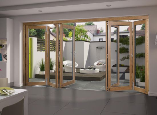 Elite Unfinished 4.8m (approx 16ft) Bifold Doors