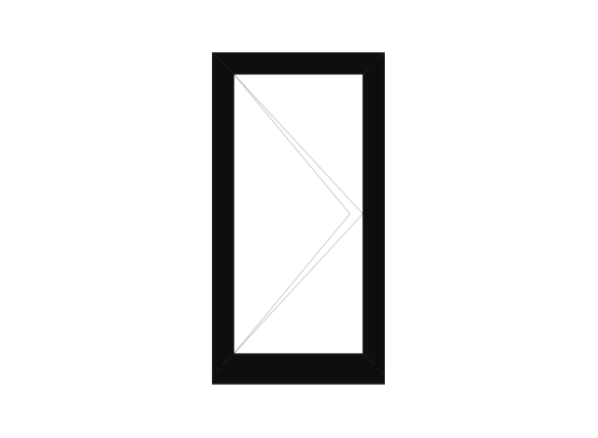 Black Casement Window 630mm x 1200mm