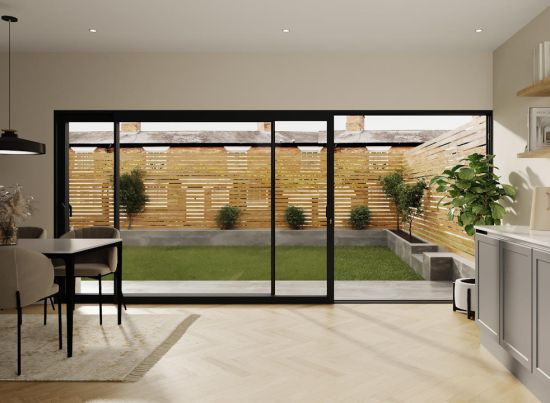 Supreme 3.0m Grey Sliding Door - Double Glazed