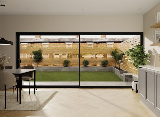 Supreme 3.6m Grey Sliding Door - Double Glazed