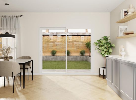 Supreme 1.8m White Sliding Door - Double Glazed