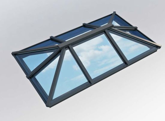 Traditional Roof Lantern 1.5m x 2.5m Grey/White