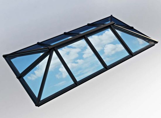 Traditional Roof Lantern 2m x 4m Black/White