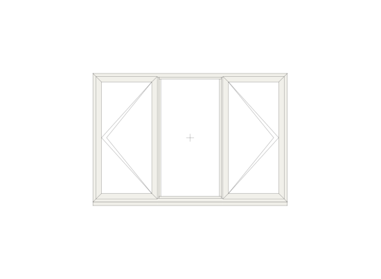 White Triple Casement Window 1770mm x 1200mm