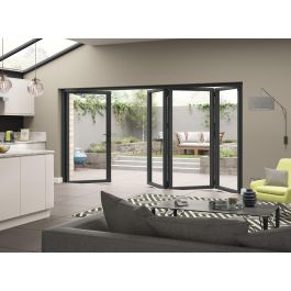 Supreme Express 4.0m Grey Aluminium Bi-fold Doors Double Glazed