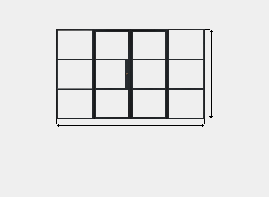 ALUSPACE internal aluminium French door with sidelights door builder