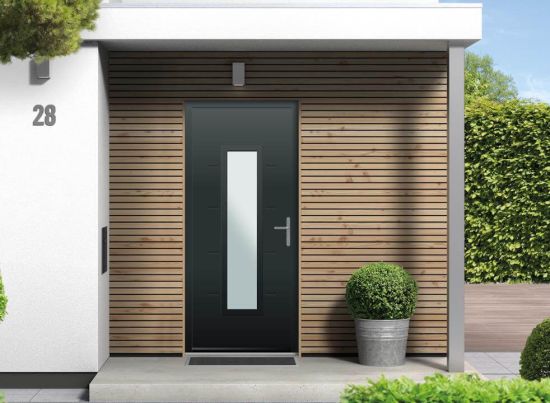 Carnaby Grey Aluminium Front Door