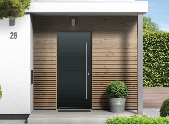 Millbrook Anthracite Grey Aluminium Front Door