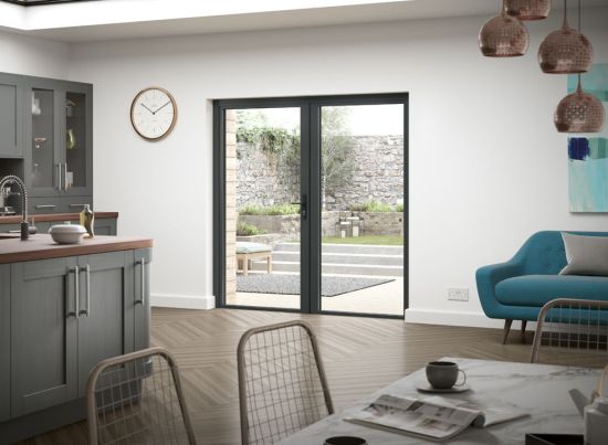 Status 1.5M Grey French Doors