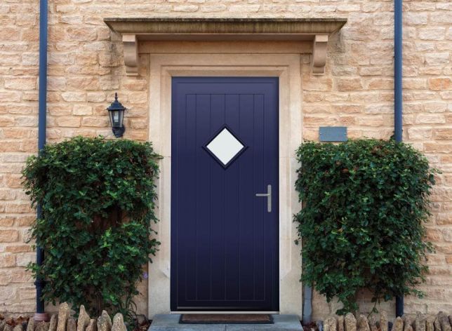 Abbey Diamond Cobalt Blue Aluminium Front Door