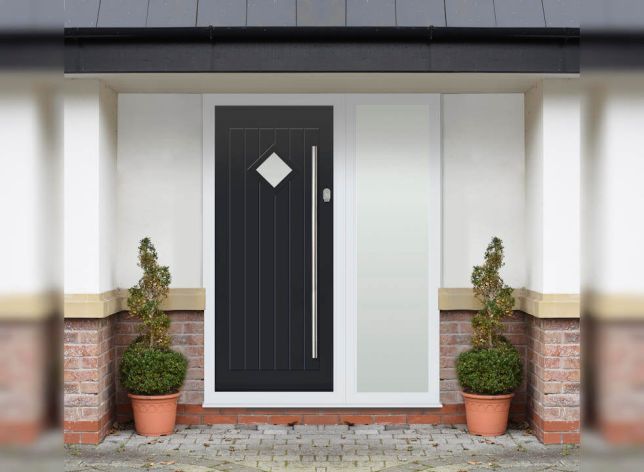 Belfry Black Traditional Composite Front Door