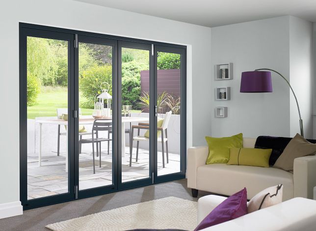 Closed Master Grey 3m (approx 10ft) Bifold Doors