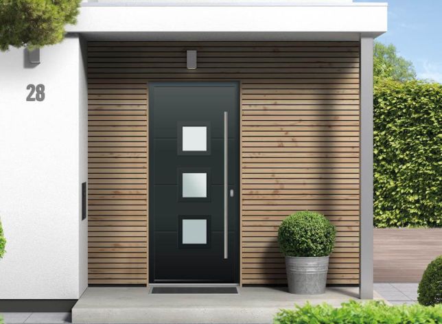 Lansdown Anthracite Grey Aluminium Front Door