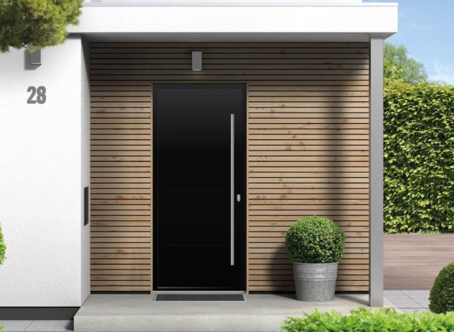 Millbrook Black Aluminium Front Door