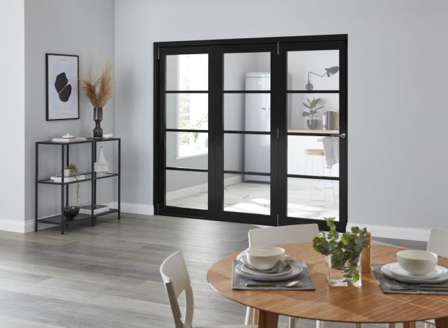 Urban Edge 2.4m (approx 8ft) Oak Internal Bifold Doors - With bottom track