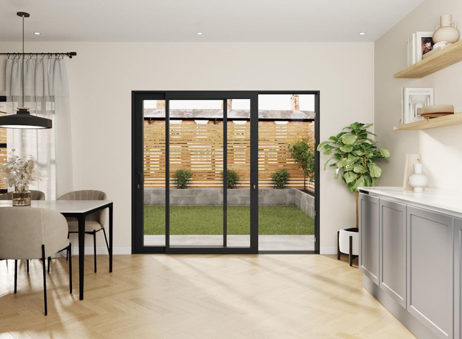 Supreme 2.4m (approx 8ft) Grey Sliding Door - Double Glazed