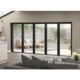 Supreme 4.2m Black Aluminium Bi-fold Doors