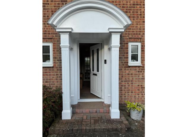 Carnoustie Composite Front Door In White - Open Outside