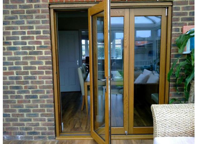 Access door open on a Elite 6ft External Bifold Door