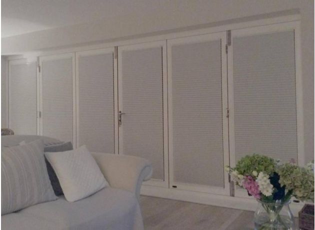 Closed Master White Timber 4.8M External Bifold Doors