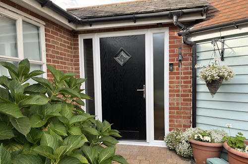 Traditional composite front doors